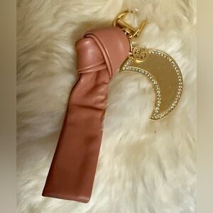 Tory Burch Gold and Pink Keychain Accessory